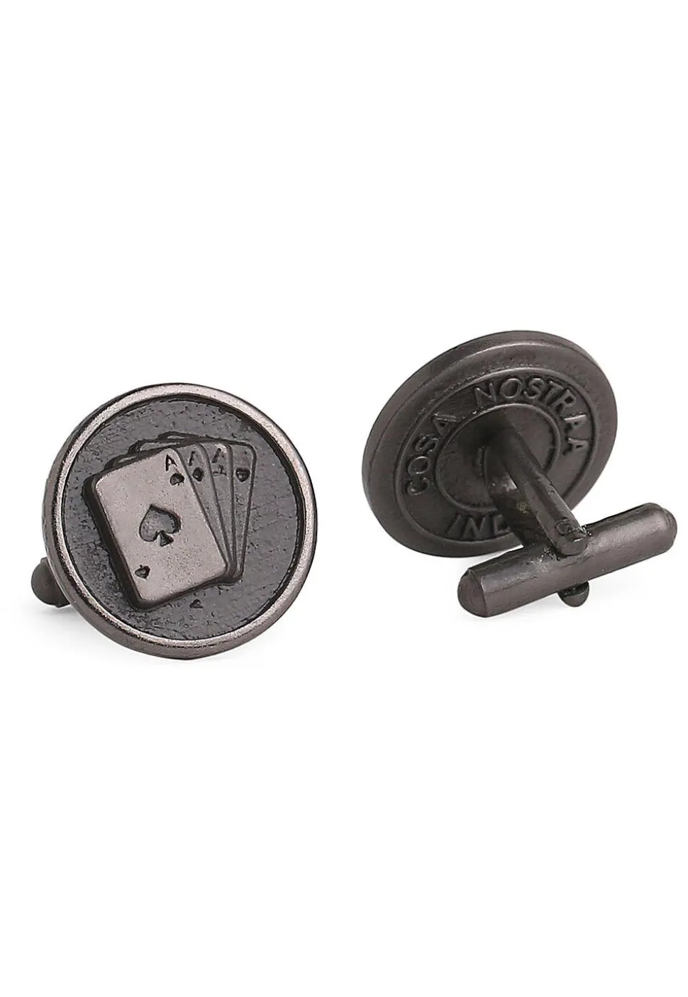 Aces Rule Metallic Cufflink Pair