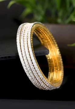 American Diamond Studded Bangle Set