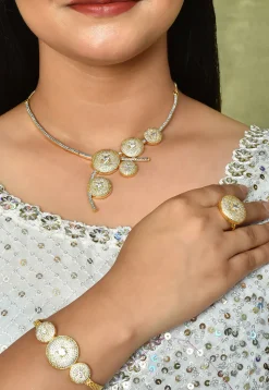 American Diamond Studded Necklace Set