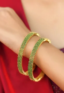 American Diamond Studded Bangle Pair