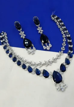American Diamond Studded Layered Necklace Set