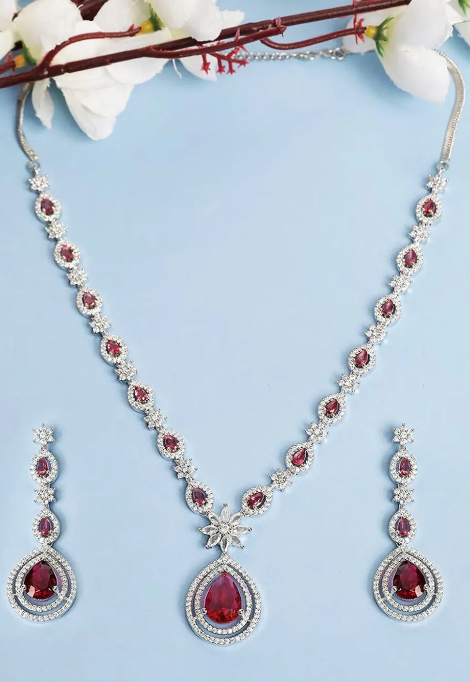 American Diamond Studded Necklace Set