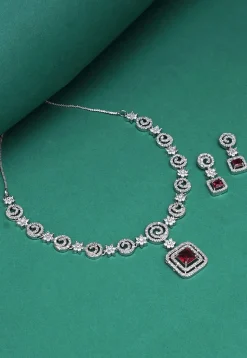 American Diamond Studded Necklace Set