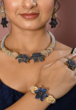 American Diamond Studded Choker Necklace Set