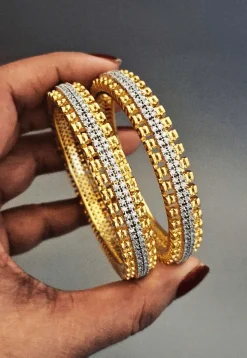 American Diamond Studded Bangle Pair