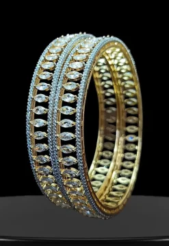 American Diamond Studded Bangle Pair