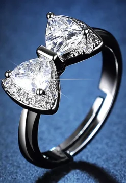 American Diamond Studded Adjustable Ring