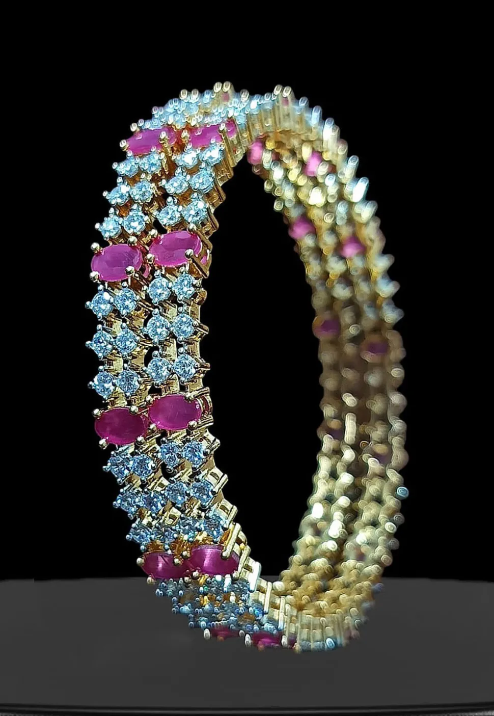 American Diamond Studded Bangle Pair