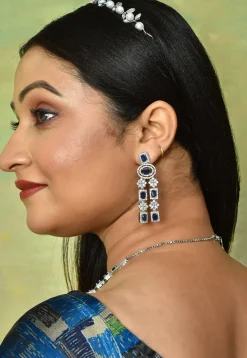 American Diamond Studded Layered Necklace Set