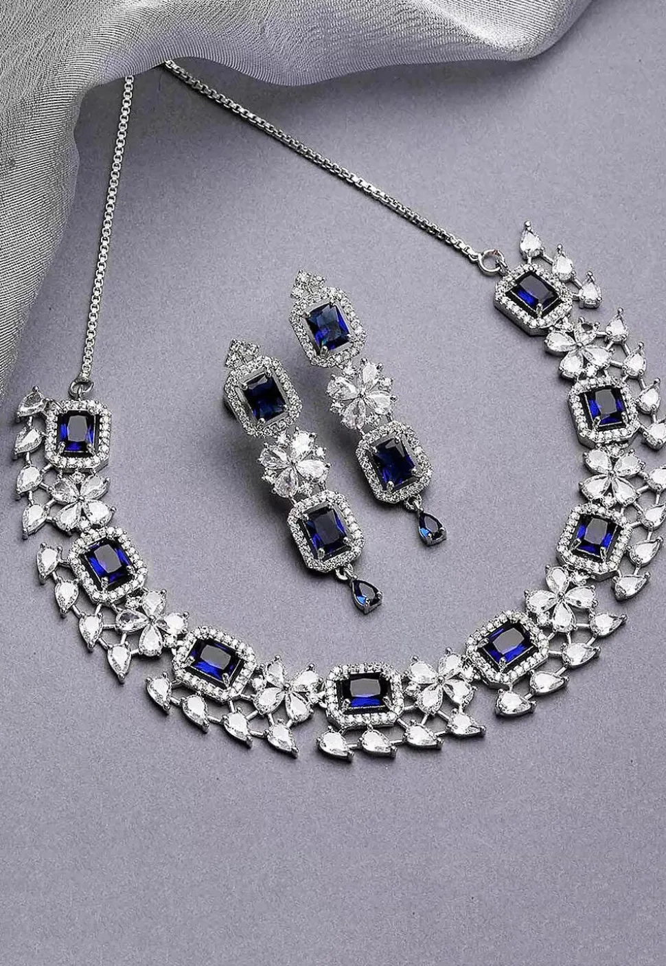 American Diamond Studded Necklace Set