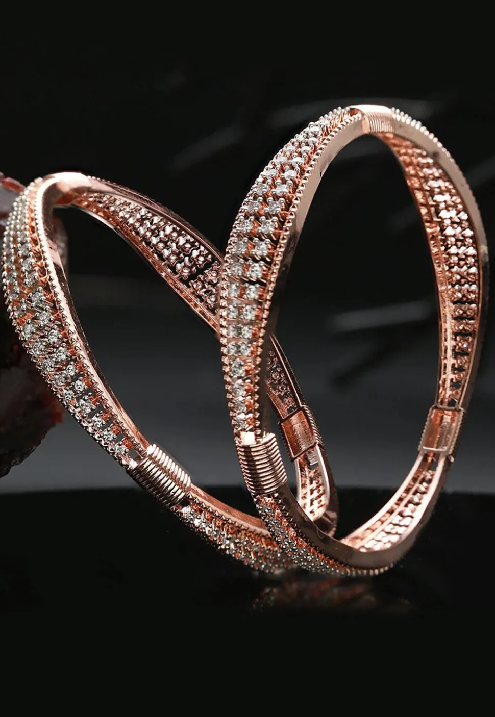 American Diamond Studded Bangle Pair