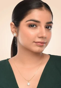 American Diamond Studded Pendant Set