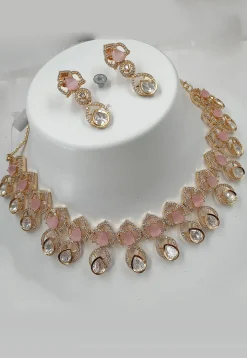 American Diamond Studded Choker Necklace Set