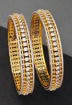 American Diamond Studded Bangle Pair