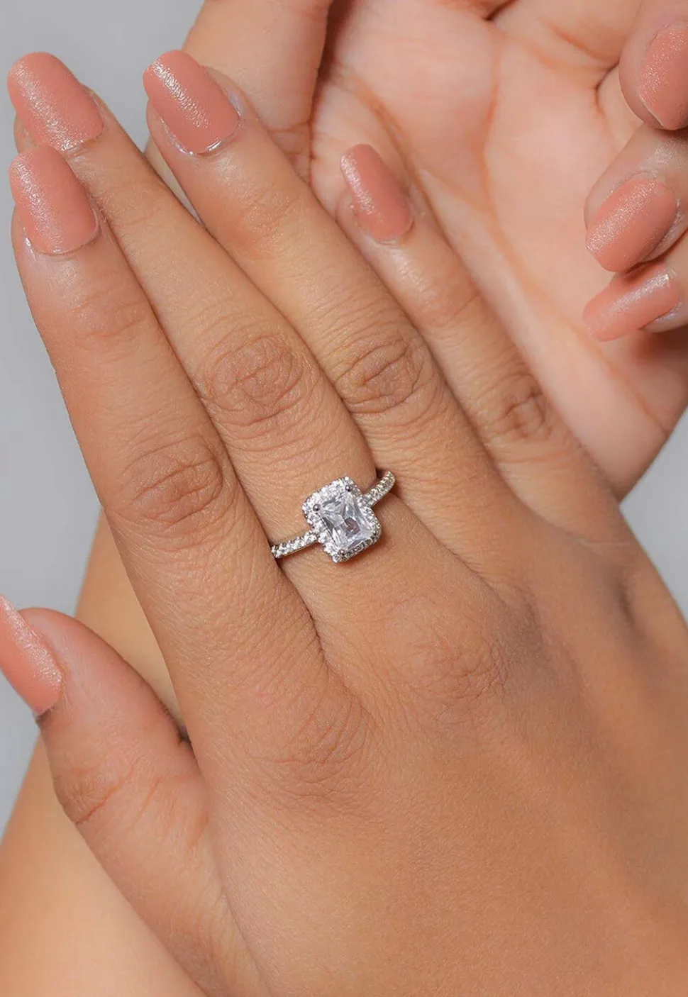 American Diamond Studded Adjustable Ring