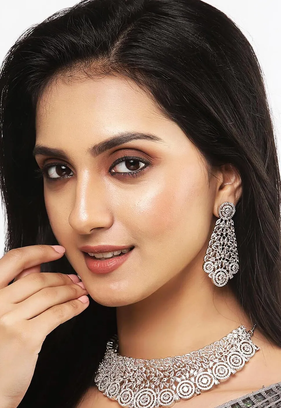 American Diamond Studded Necklace Set