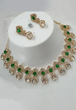 American Diamond Studded Choker Necklace Set