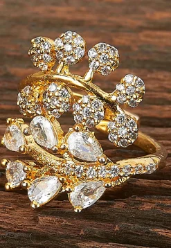 American Diamond Studded Adjustable Ring