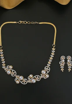 American Diamond Studded Necklace Set