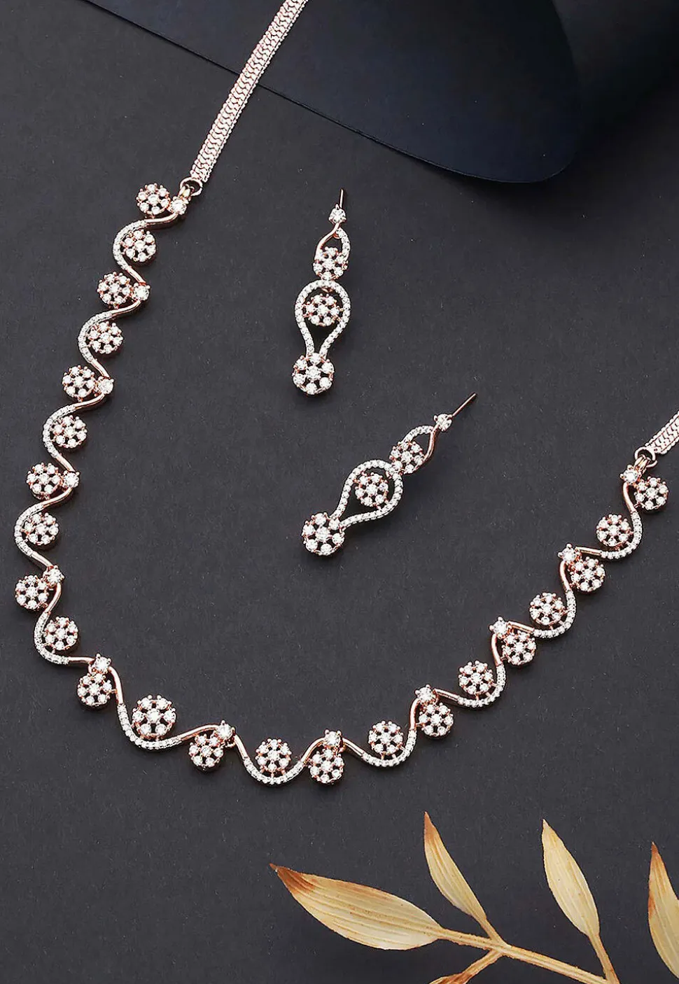American Diamond Studded Necklace Set