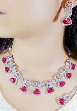 American Diamond Studded Necklace Set
