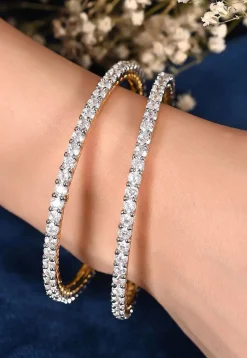 American Diamond Studded Bangle Pair