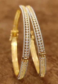 American Diamond Studded Bangle Pair