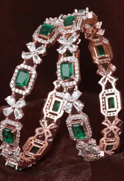 American Diamond Studded Bangle Pair