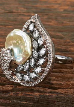 American Diamond Studded Adjustable Ring