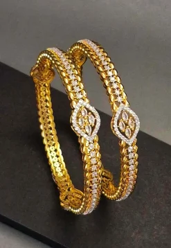 American Diamond Studded Bangle Pair