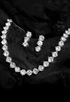 American Diamond Studded Necklace Set