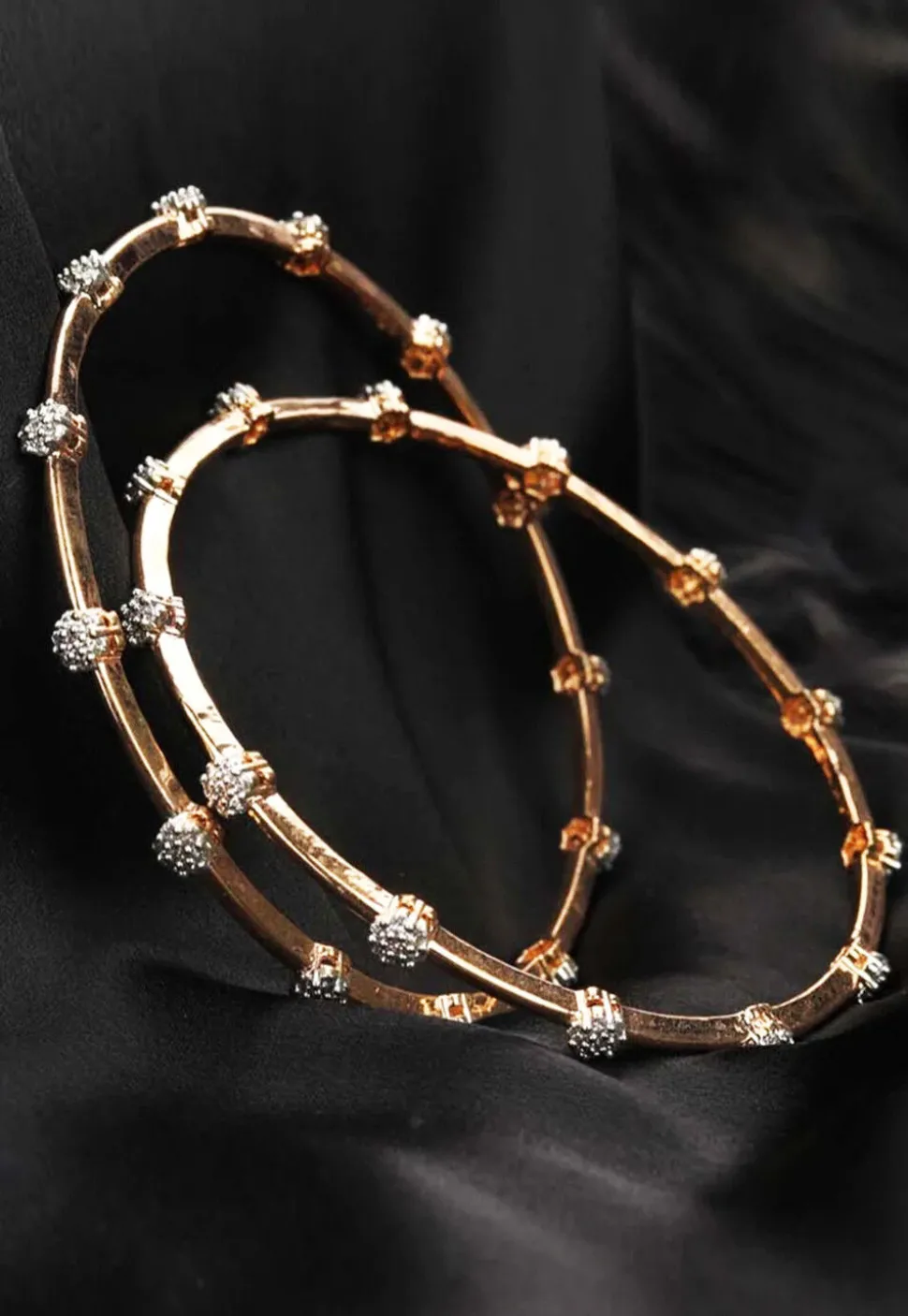American Diamond Studded Bangle Pair