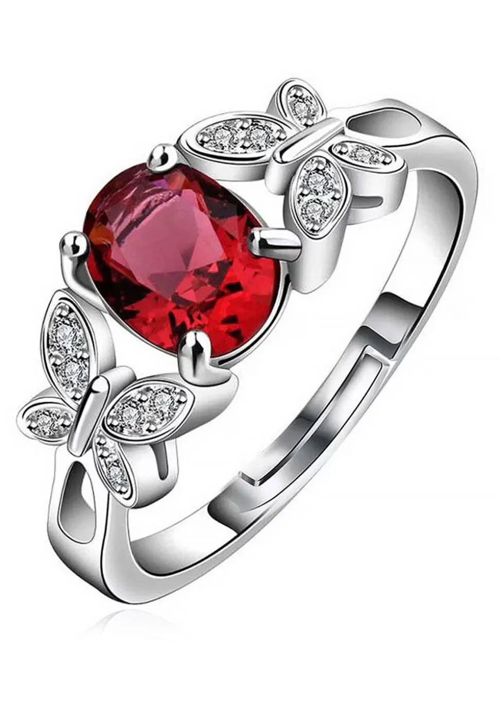 American Diamond Studded Adjustable Ring