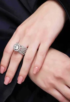 American Diamond Studded Adjustable Ring