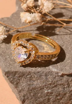 American Diamond Studded Adjustable Ring