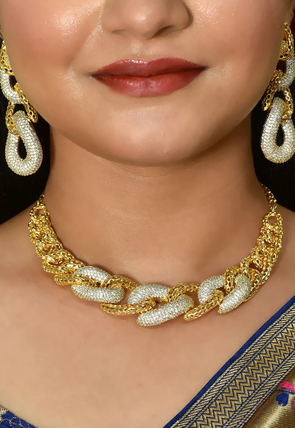 American Diamond Studded Necklace Set