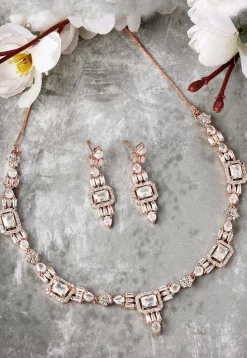 American Diamond Studded Necklace Set