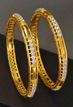 American Diamond Studded Bangle Pair