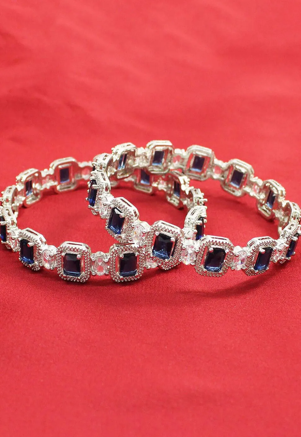 American Diamond Studded Bangle Pair