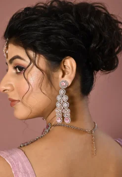 American Diamond Studded Choker Necklace Set