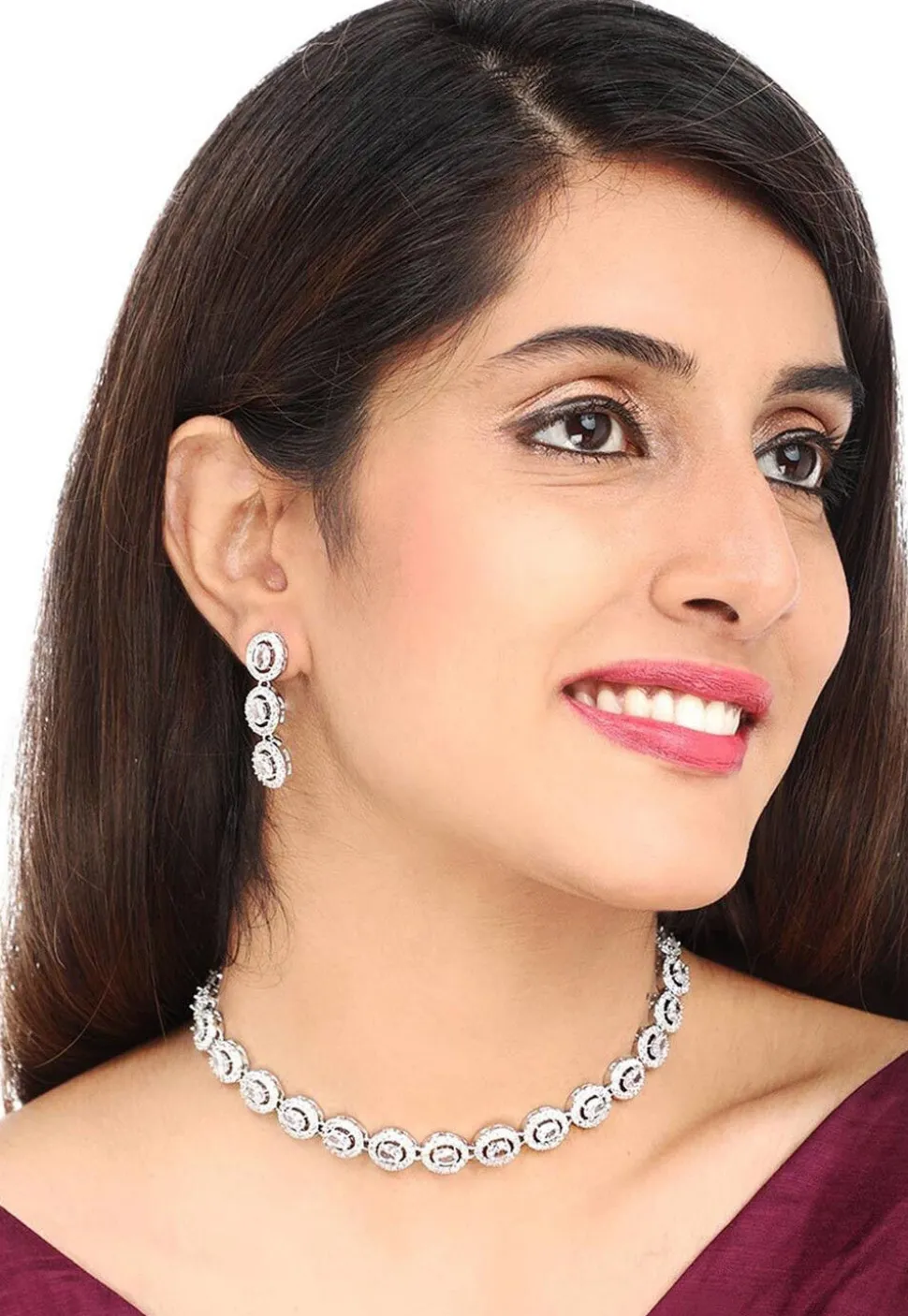American Diamond Studded Necklace Set