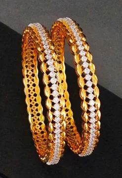 American Diamond Studded Bangle Pair
