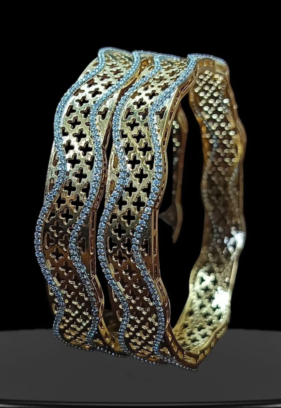 American Diamond Studded Bangle Pair