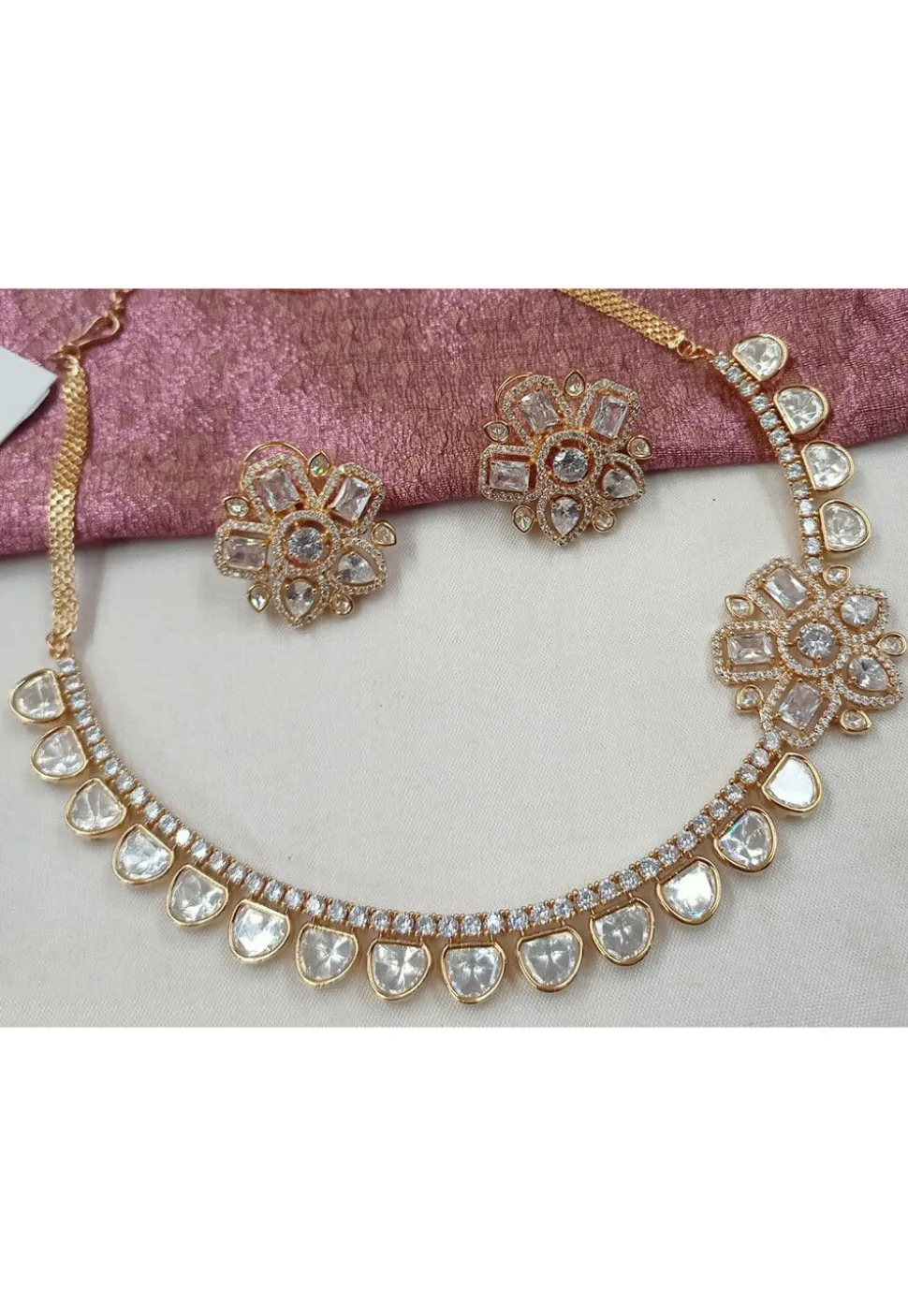 American Diamond Studded Necklace Set
