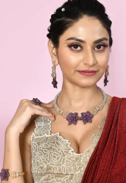 American Diamonds Studded Necklace Set