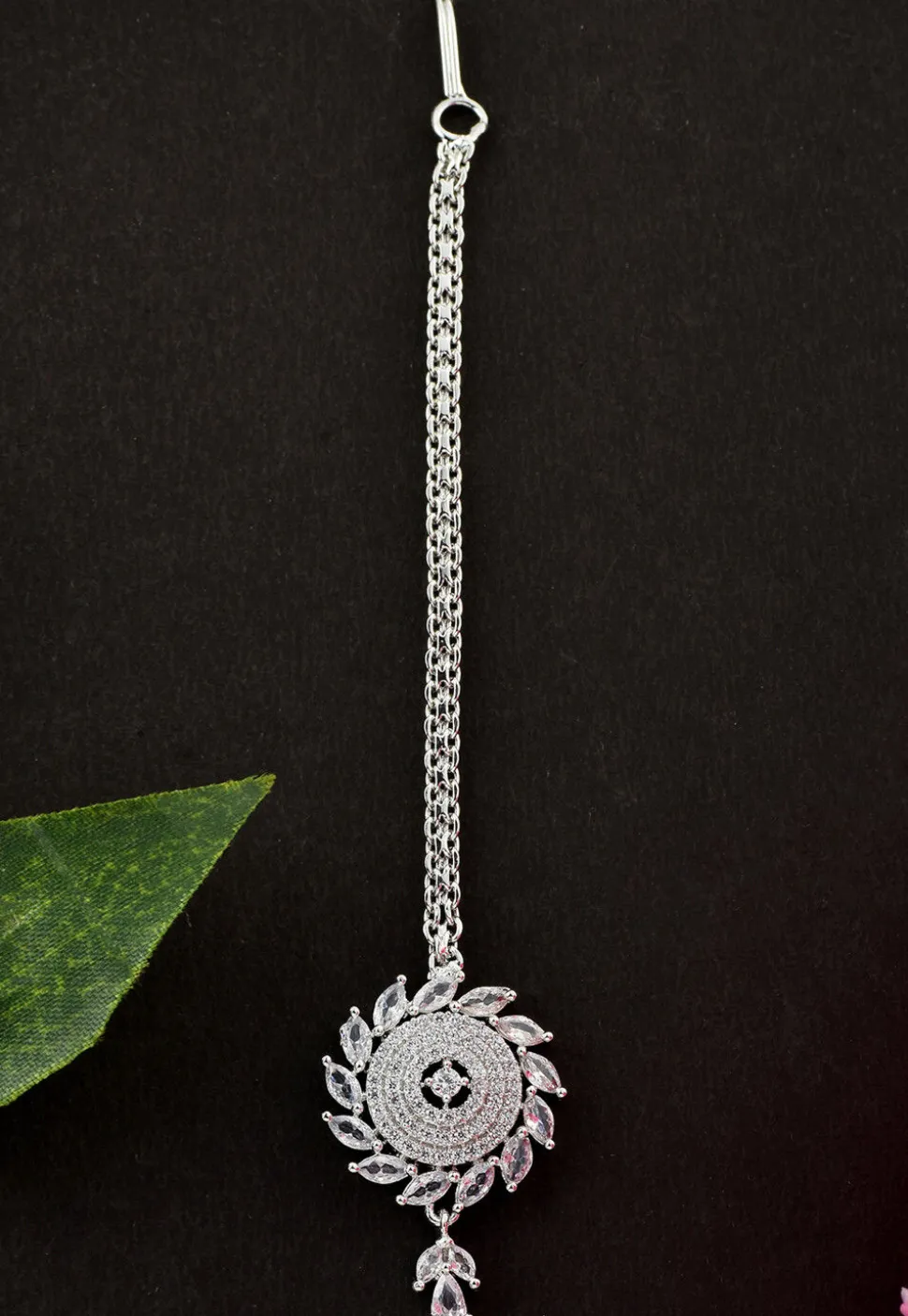 American Diamonds Studded Maang Tikka