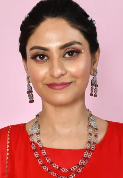 American Diamonds Studded Layered Necklace Set