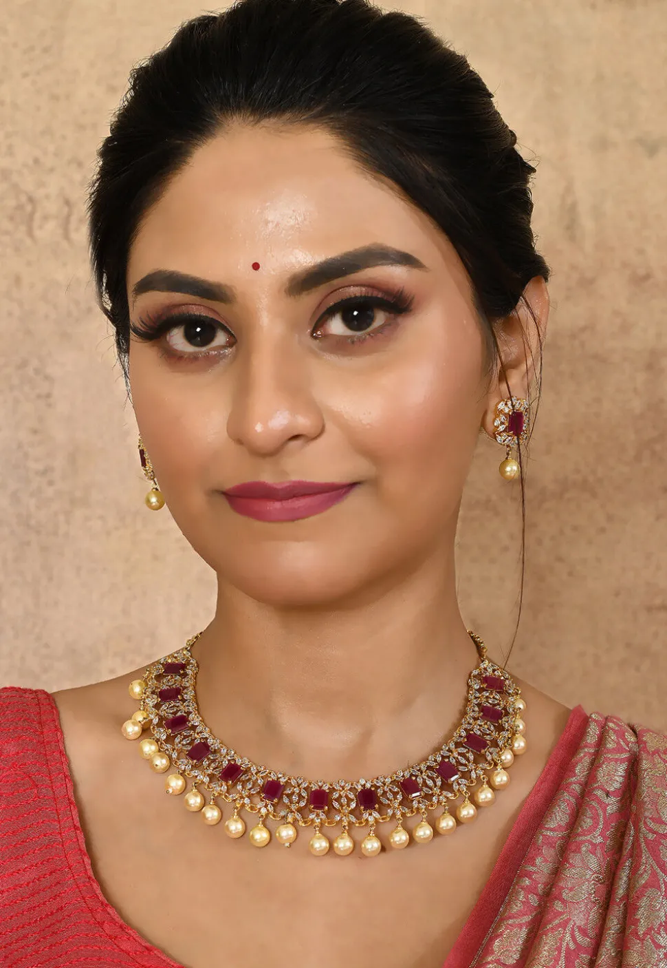 American Diamonds Studded Necklace Set