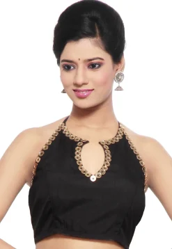 Art Raw Silk Blouse in Black