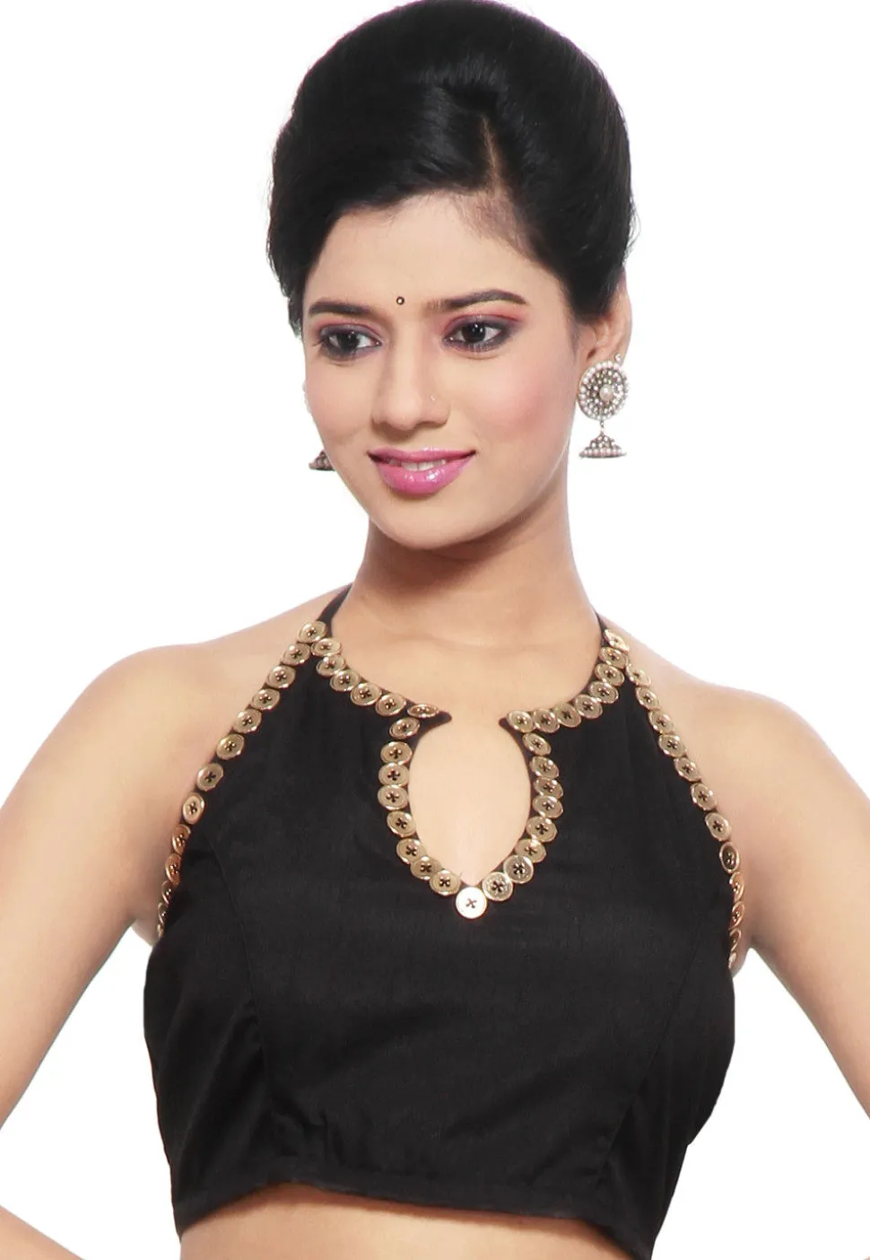 Art Raw Silk Blouse in Black